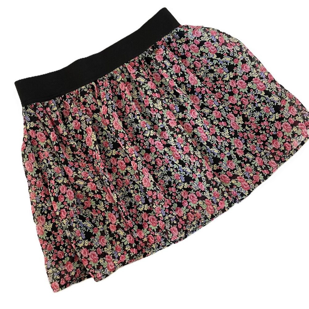 Forever 21 Floral Rosette Mini Skirt - Size Small